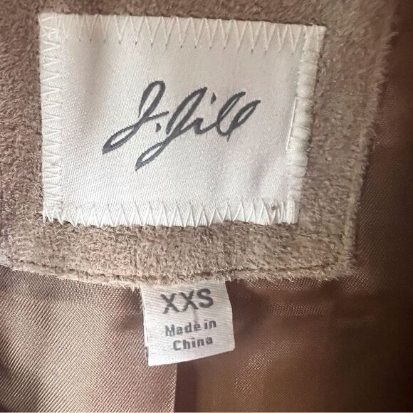 J.Jill Womens Leather/Suede Doe/Tan Embroidered Floral Arms Jacket Size XXS - Picture 2 of 6
